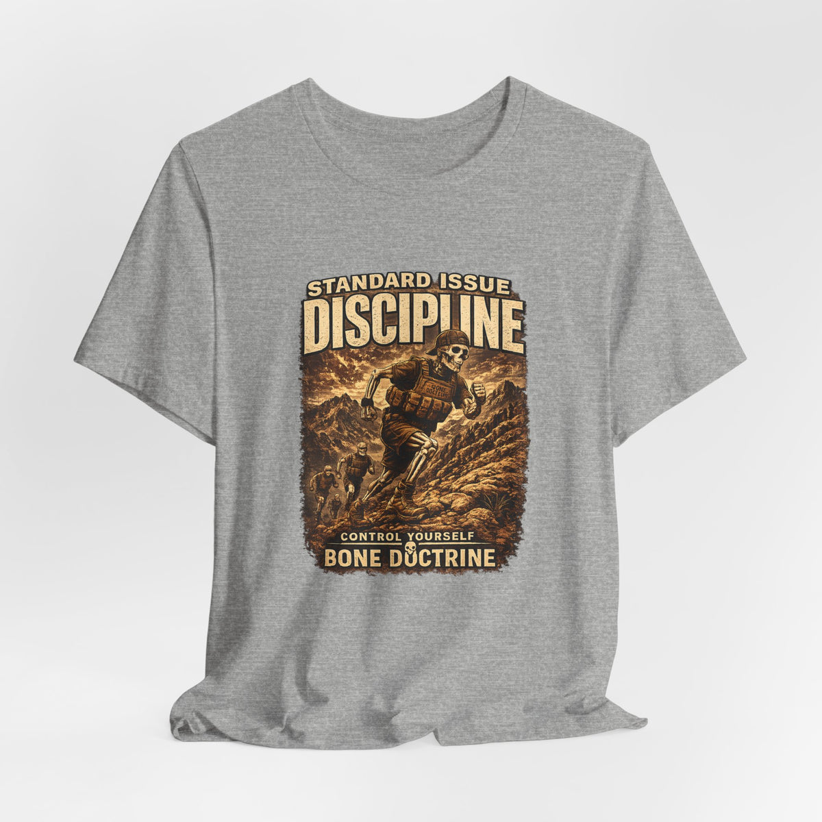 Discipline Bone Doctrine Tee – Vintage Military Training Graphic T-Shirt
