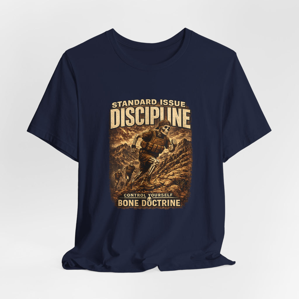 Discipline Bone Doctrine Tee – Vintage Military Training Graphic T-Shirt